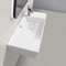 Rectangular White Ceramic Wall Mounted or Drop In Sink